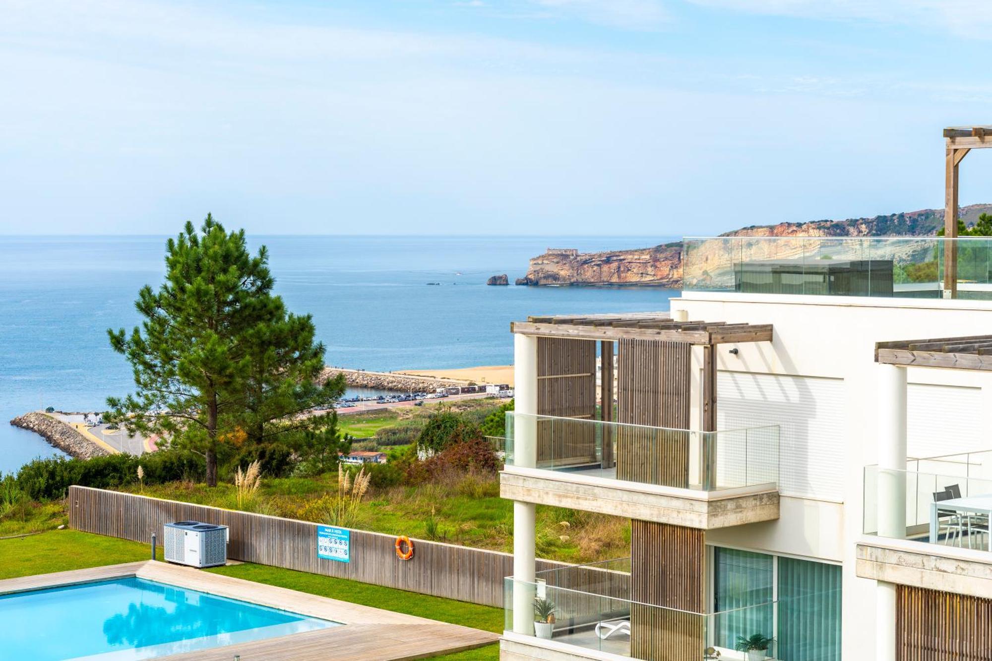Mar A Vista - Condominium With Pool, Gym And Sea Views Назаре Стая снимка