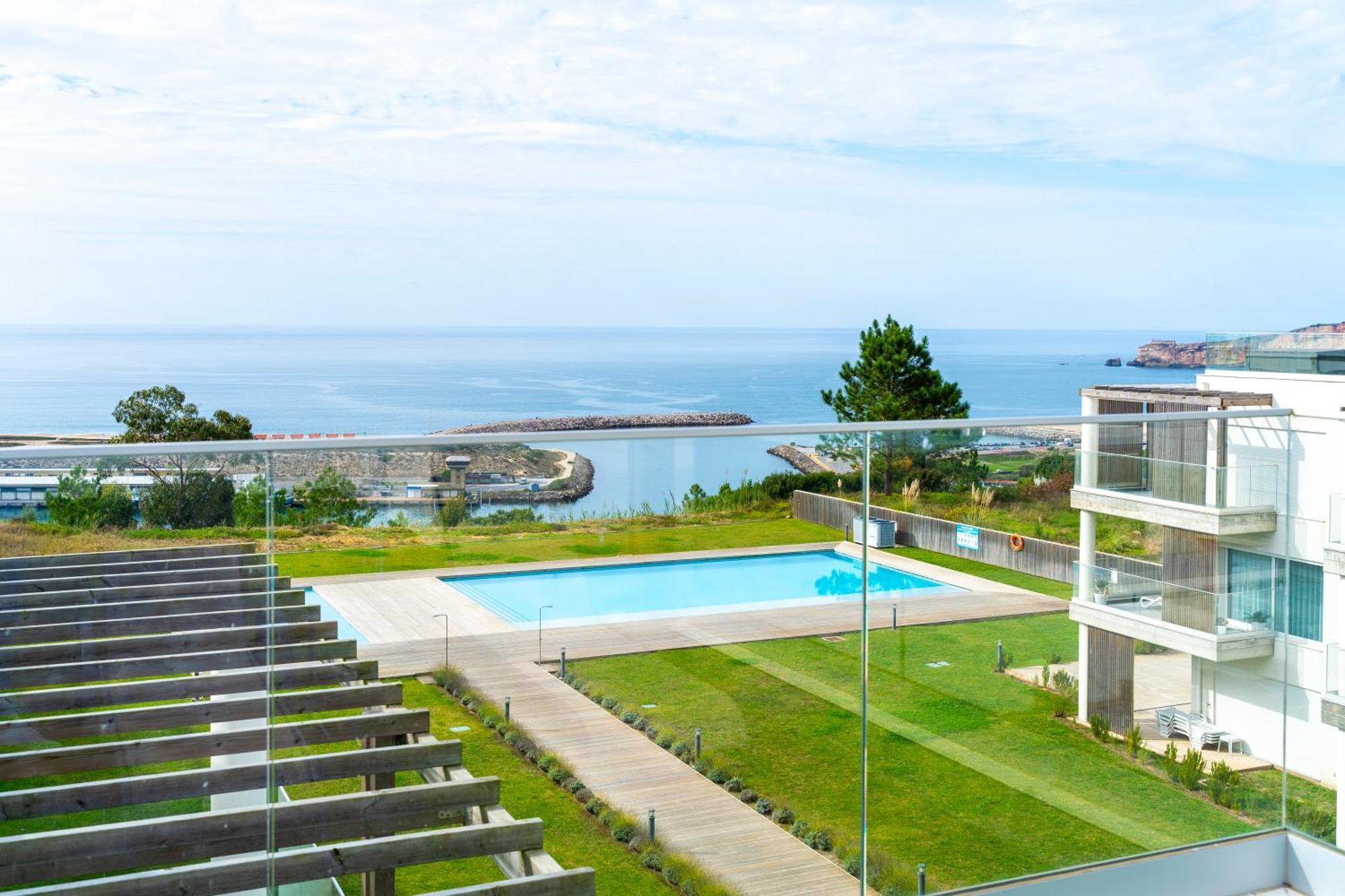 Mar A Vista - Condominium With Pool, Gym And Sea Views Назаре Стая снимка